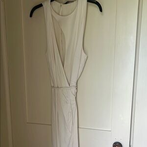 Mango Off-White Sleeveless Dress